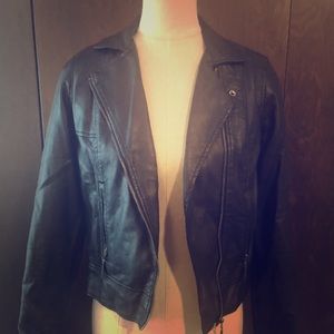 Jou Jou black faux leather jacket